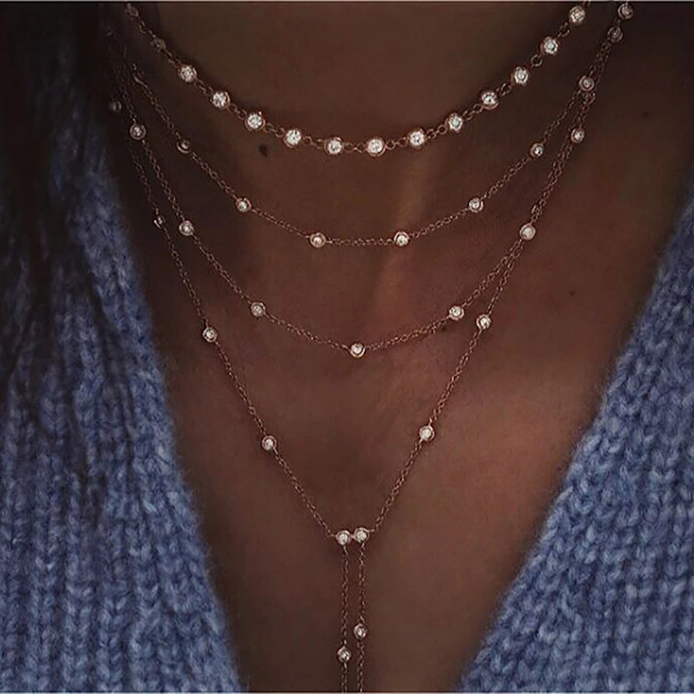 Star and Moon Layered Necklace