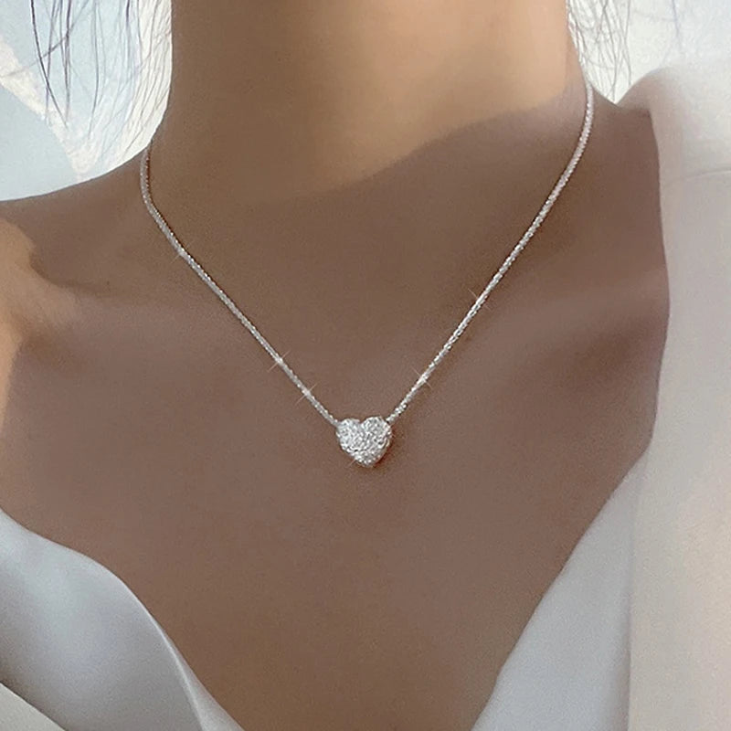 Pure Love: Sterling Silver Heart Necklace