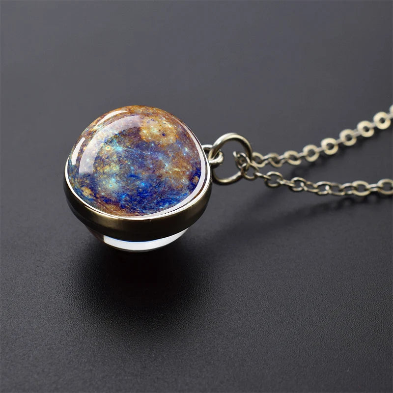 Cosmic Glass Pendant: Universe-Inspired Necklace