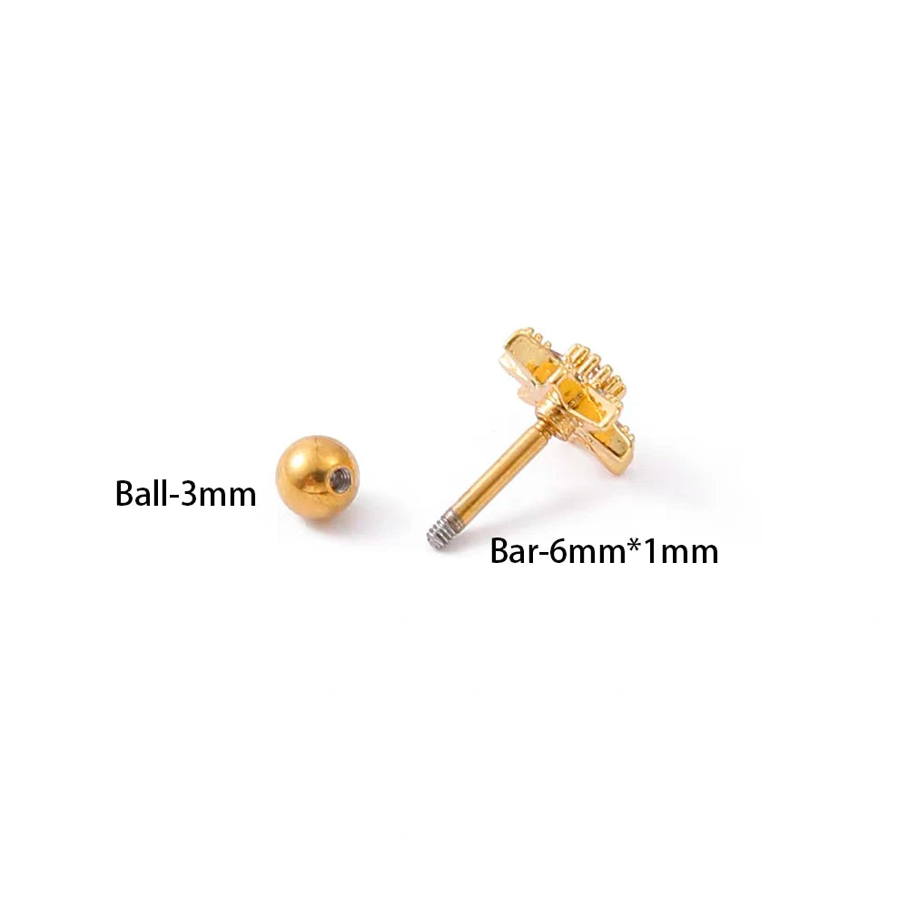 Gold Mini Stud Earrings