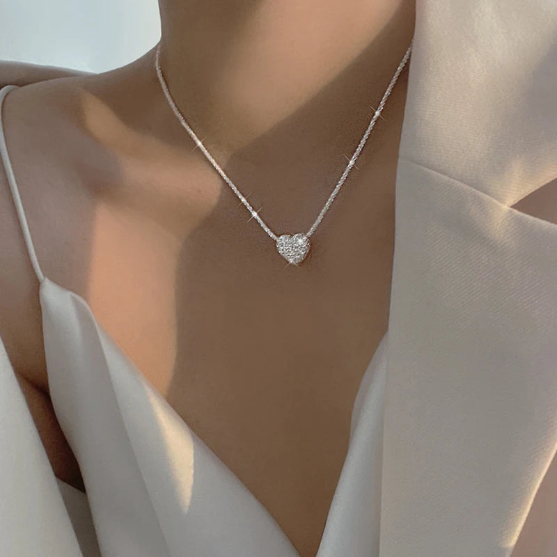 Pure Love: Sterling Silver Heart Necklace