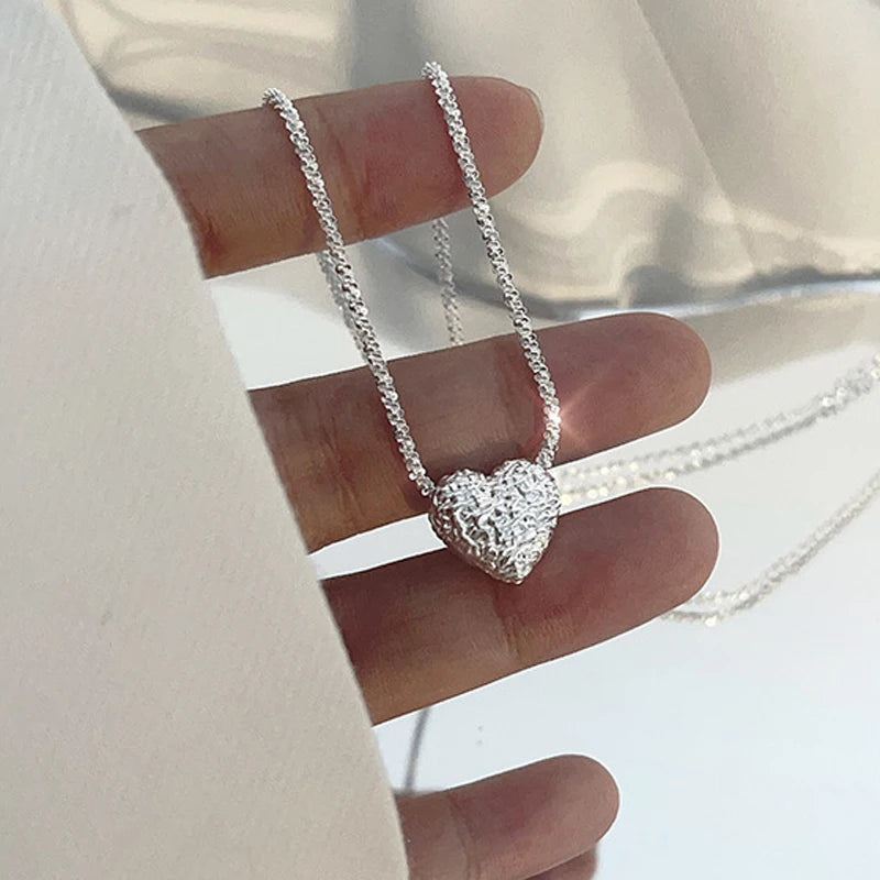 Pure Love: Sterling Silver Heart Necklace