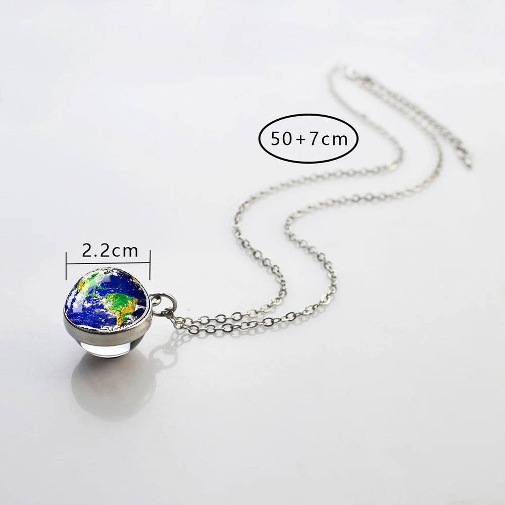 Cosmic Glass Pendant: Universe-Inspired Necklace