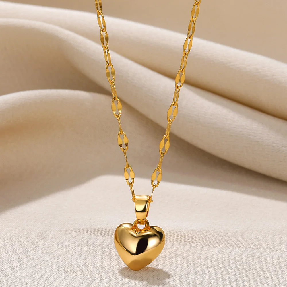 Heartfelt Love: Nebula Heart Necklace with Angel Wings