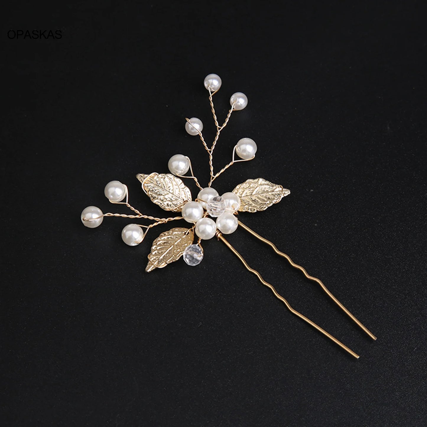 Elegant Pearl Leaf Bridal Hair Comb Set