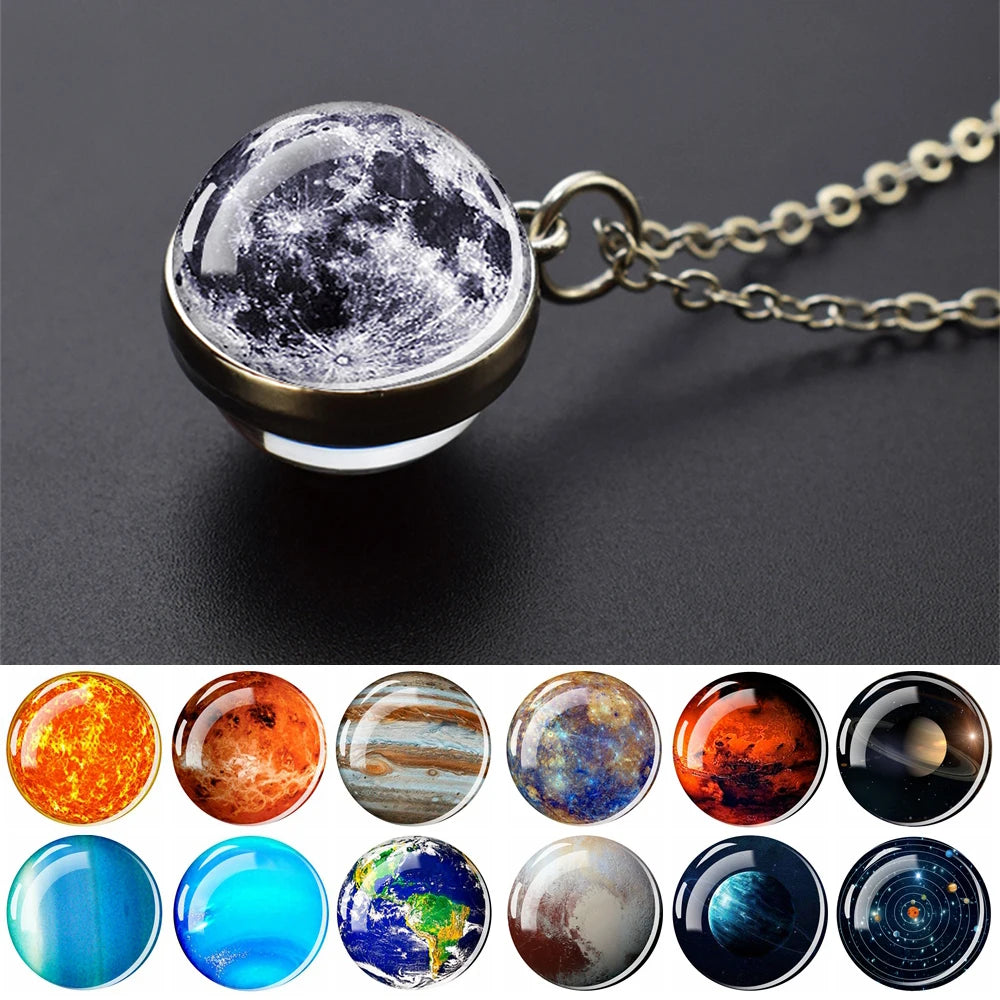 Cosmic Glass Pendant: Universe-Inspired Necklace