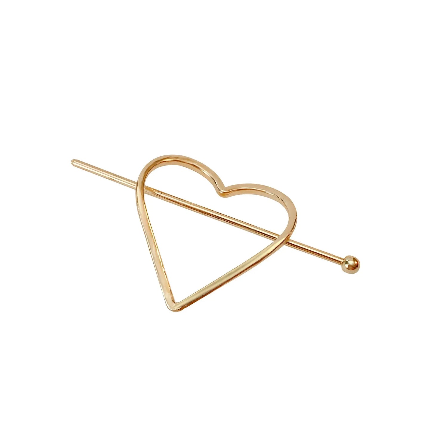 Heart-Shaped Arrow Hairpin: Minimalist Elegance