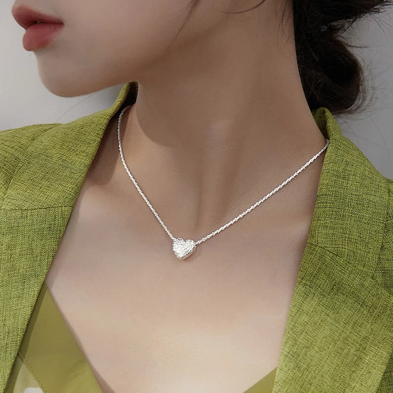 Pure Love: Sterling Silver Heart Necklace