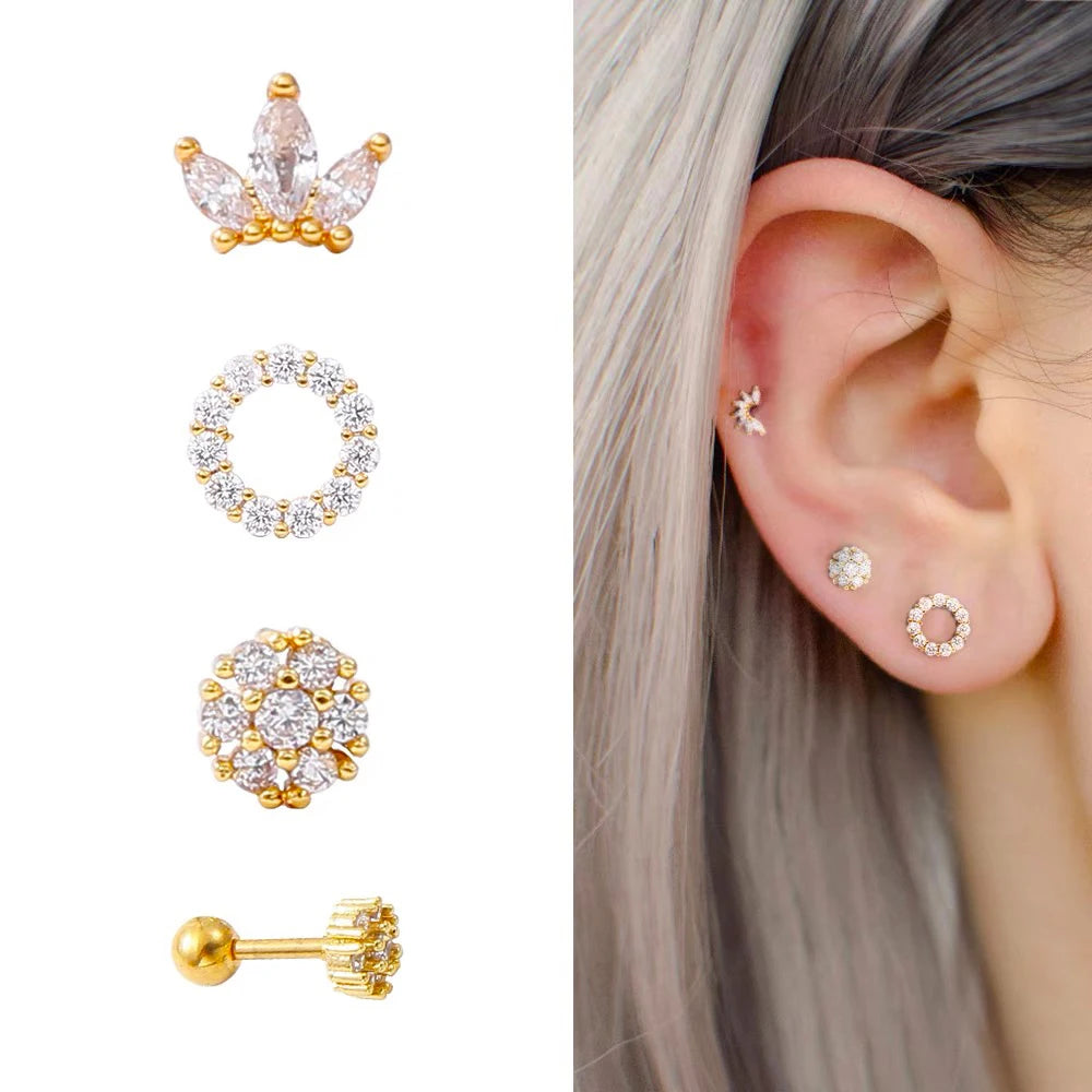 Gold Mini Stud Earrings