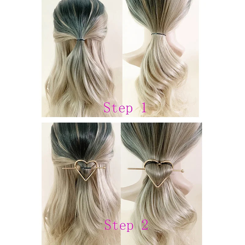 Heart-Shaped Arrow Hairpin: Minimalist Elegance