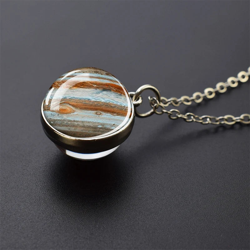 Cosmic Glass Pendant: Universe-Inspired Necklace
